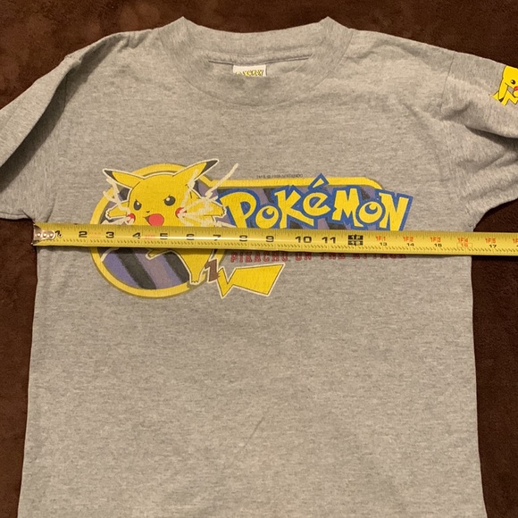 Vintage 1999 Pokémon Pikachu Long Sleeve Shirt Top S Small Screen Print Image - Picture 7 of 12